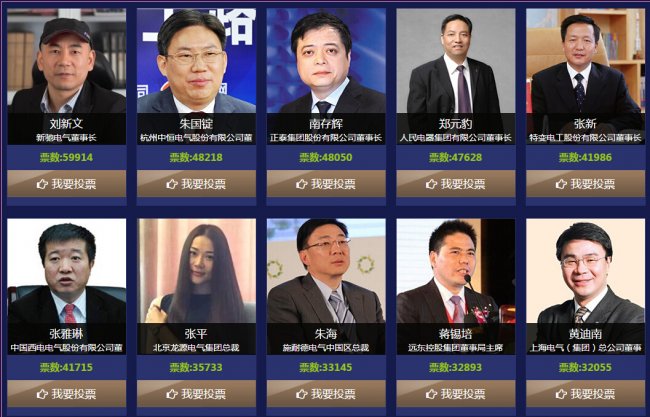 “2015年中国十大电气人物年度评选”-电老虎网