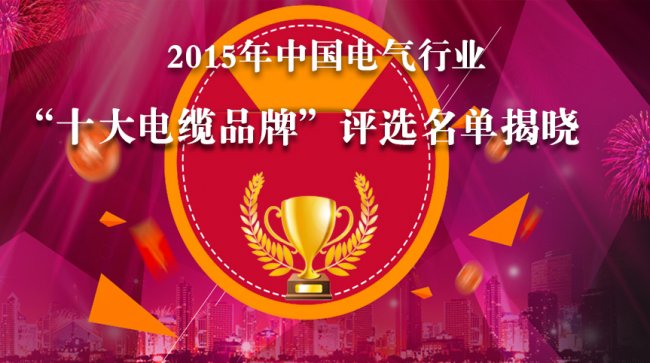 2015年度中国十大“电缆”品牌终极榜荣誉揭晓!-电老虎网